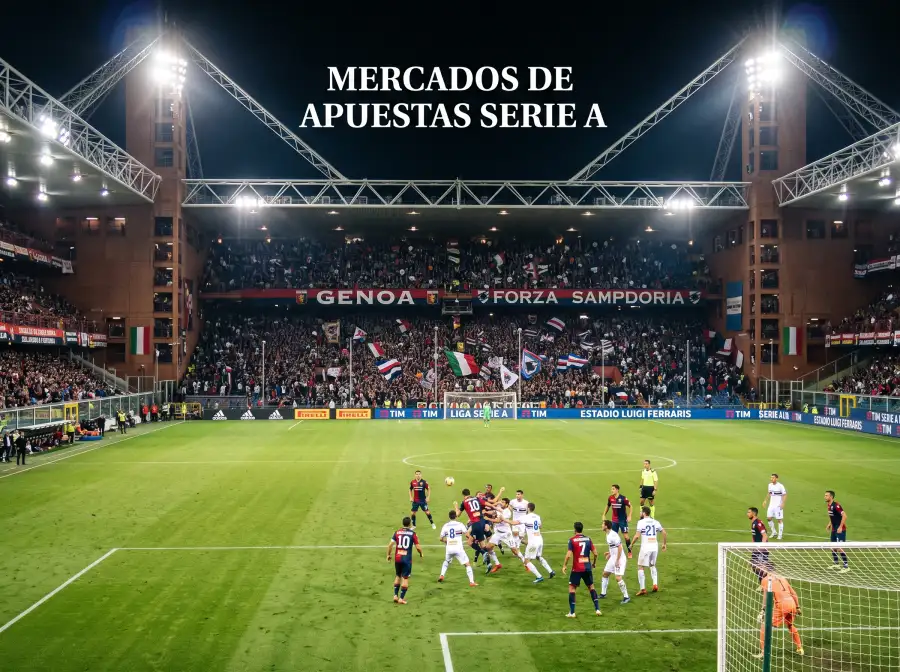 Mercados de apuestas disponibles en la Serie A italiana con datos de goles y estadísticas por equipo